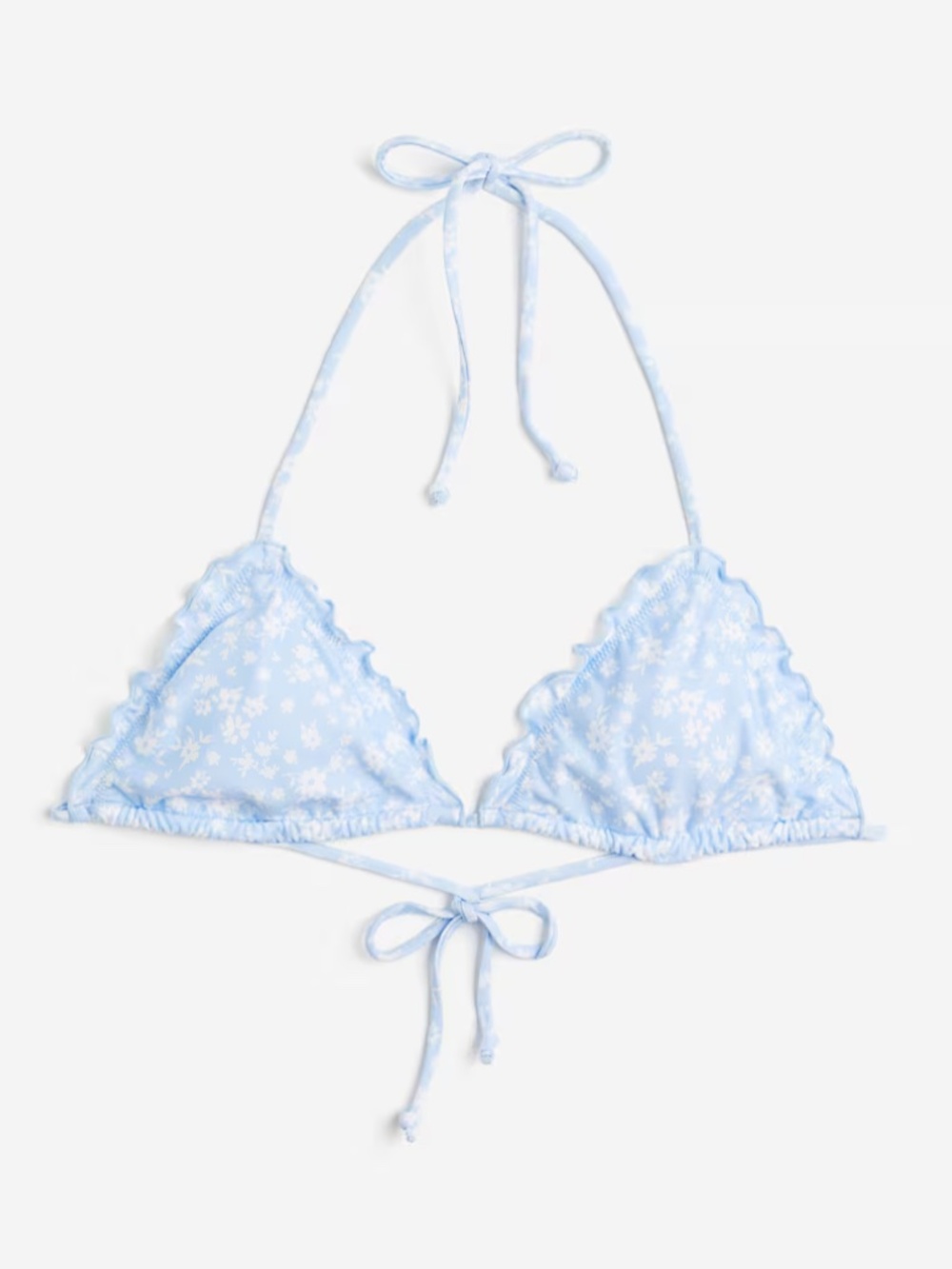H&M Light Blue Padded-Triangle Bikini Top